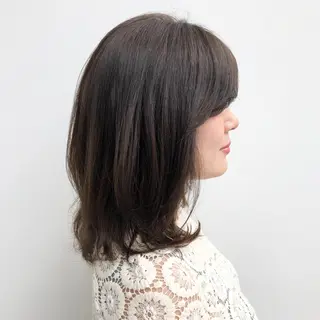 ミディアム 中川 結のヘアスタイル