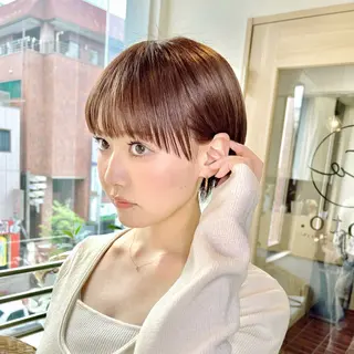 ショート カラー ボブ/韓国ボブ/ブリ ーチ/鈴木康平のヘアスタイル