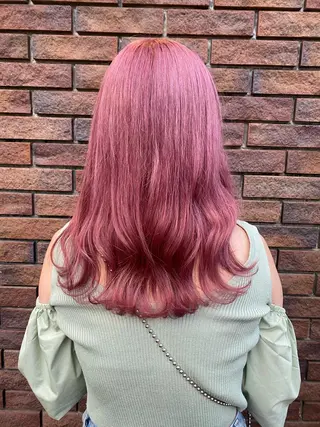 セミロング カラー 優菜🎀メンズパーマ /ハイトーンカラーのヘアスタイル