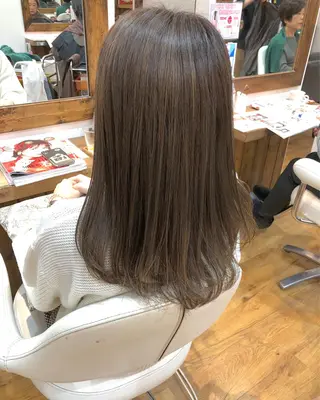 ミディアム カラー 横浜ブリーチムラ直し ハイトーン/ブリーチのヘアスタイル