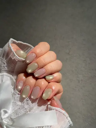 ネイル I-nailロング /ワンホン/キラキラのネイルデザイン