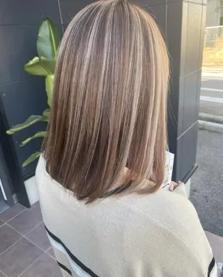 ミディアム ケアブリーチ 黒瀬有汰のヘアスタイル