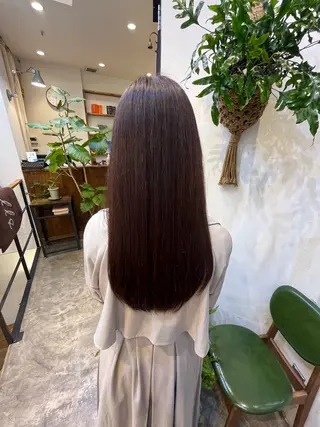 ロング 小森田 果怜 カラー、縮毛矯正のヘアスタイル