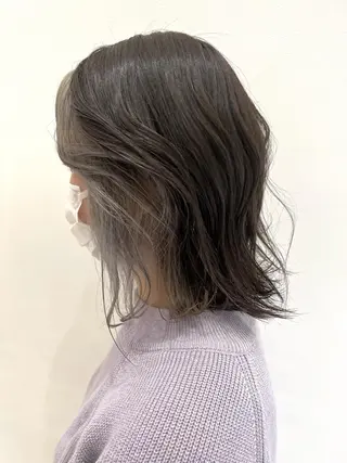 ミディアム カラー パーマ ヘアアレンジ 🌈インナーカラー ‘ショウマ’🌈のヘアスタイル