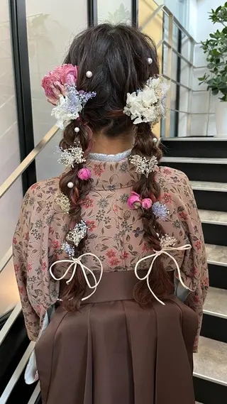 ロング ヘアアレンジ 大人girly🛋️ 🤍yukakoのヘアスタイル