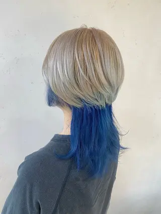 ロング カラー 中目黒ブリーチカラー ボブ橋本青輝のヘアスタイル