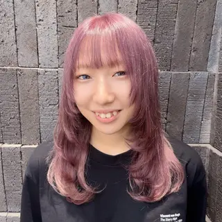 ミディアム カラー 𝑺𝒂𝒌𝒊 🩶マンツーマン施術のヘアスタイル