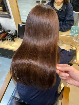 ロング カラー 美髪矯正 🌈髪質改善 山下のヘアスタイル