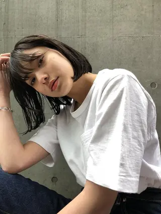 ミディアム カラー 一ノ瀬 暁のヘアスタイル