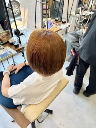 ショート カラー ブリーチなしwカラー /艶カラー/oukaのヘアスタイル