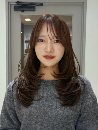 セミロング 髪質改善/レイヤー× 縮毛矯正🤍maiのヘアスタイル