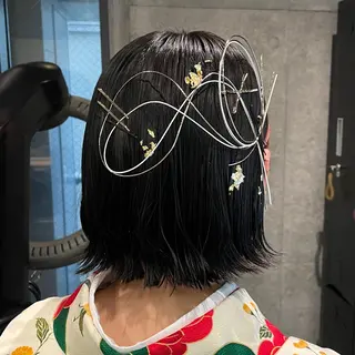 ヘアアレンジ レイヤー/透けカラー アレンジ/篠崎渚彩のヘアスタイル