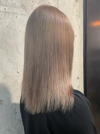 セミロング カラー SHOTO ハイトー ン/ブロンドカラーのヘアスタイル