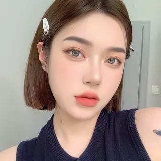 ショート カラー ヘアアレンジ 縮毛矯正🤍 盛れるボブ/ひかりのヘアスタイル