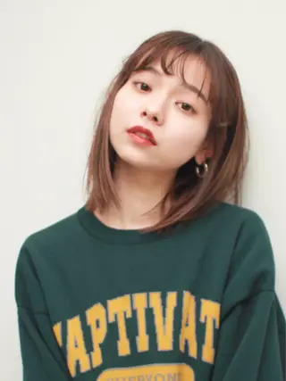 ミディアム カラー 秋葉 一郎のヘアスタイル