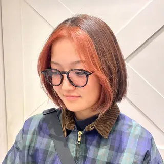 ミディアム 韓国レイヤー 暖色カラー/さくらのヘアスタイル