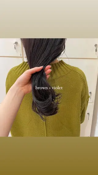 カラー mao♡ベージュ/ 顔周りカットのヘアスタイル