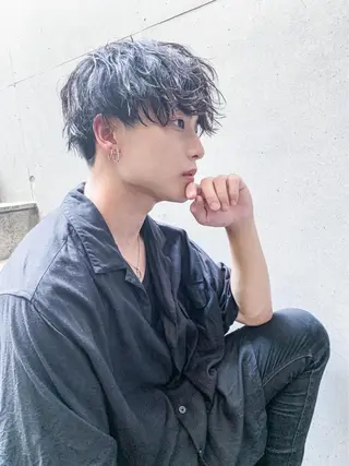 ショート カラー パーマ ヘアアレンジ メンズ 歩くパワースポット 🦋KAHOのヘアスタイル