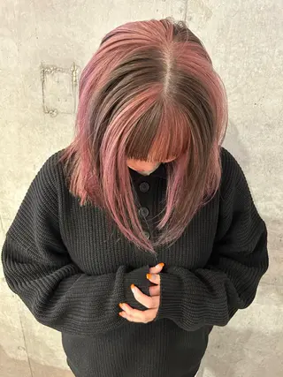 ミディアム ハイトーン/韓国ヘア /艶髪  CHIYOのヘアスタイル