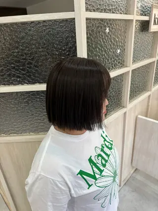 ミディアム カラー ブリーチなしwカラー /艶カラー/oukaのヘアスタイル