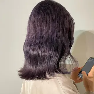 セミロング カラー ヘアアレンジ キッズ マツエク・マツパ アイブロウ 透明感カラー/推しカ ラー☁️JURAのヘアスタイル