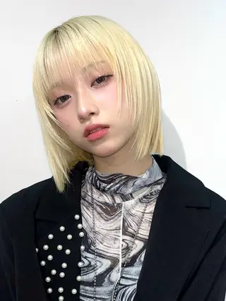 ミディアム ウルフ🦋顔まわり ❤︎ ͛MEIのヘアスタイル