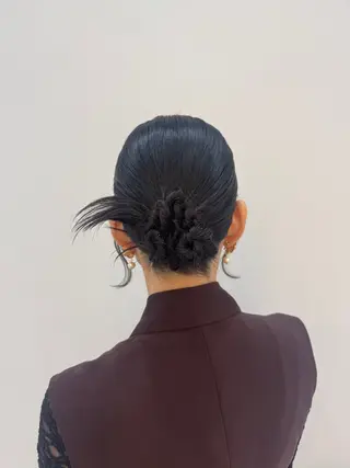 ミディアム ヘアアレンジ 艶カラー/ヘアセット 着付け　ふうか　渋谷のヘアスタイル