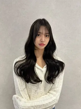 ロング レイヤー/ハッシュ 渋谷/サッタのヘアスタイル