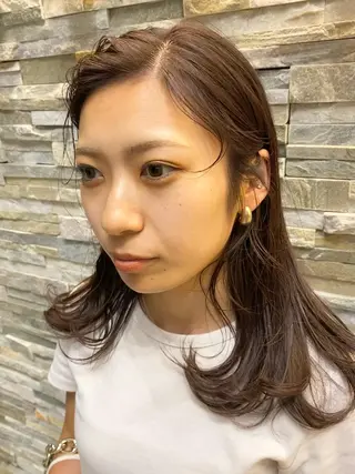 ミディアム デザインカラー/ボブ ブリーチカラー/ユリのヘアスタイル