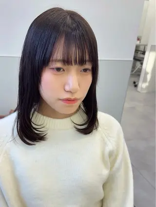 セミロング 韓国ヘア🇰🇷 スズキのヘアスタイル