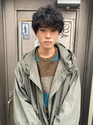 ショート パーマ メンズ 💈メンズ短髪特化 ✂︎伊藤大輝💈のヘアスタイル