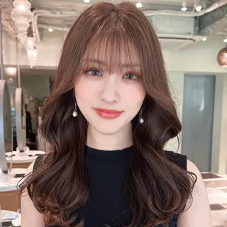 セミロング カラー レイヤー|縮毛矯正 |韓国ボブ|岡田洸太のヘアスタイル