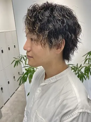 パーマ メンズ ﾒﾝｽﾞ＆ｼｮｰﾄ LEA山村真史のヘアスタイル