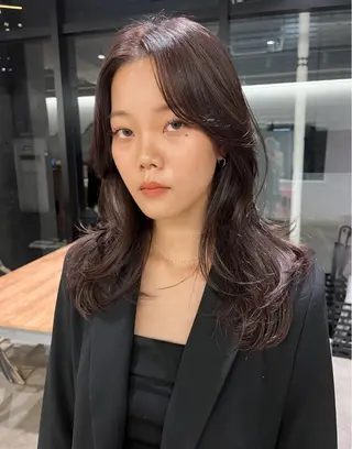 セミロング カラー yuuna/ ハッシュカット🎀のヘアスタイル