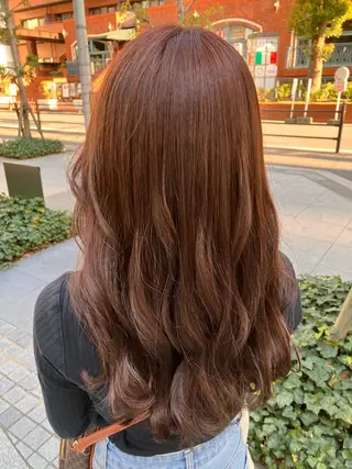 ロング カラー ヘアアレンジ 髪質改善/艶髪/矯正 ヘアアレンジ/西梅田のヘアスタイル