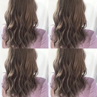 セミロング カラー 小栗 麻衣のヘアスタイル
