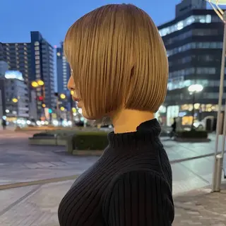 ショート ボブ/ハイトーン/ 岡山駅/別曽遥也のヘアスタイル