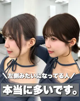 セミロング カラー 顔周り特化/韓国ヘア /レイヤー/吉野幸大のヘアスタイル