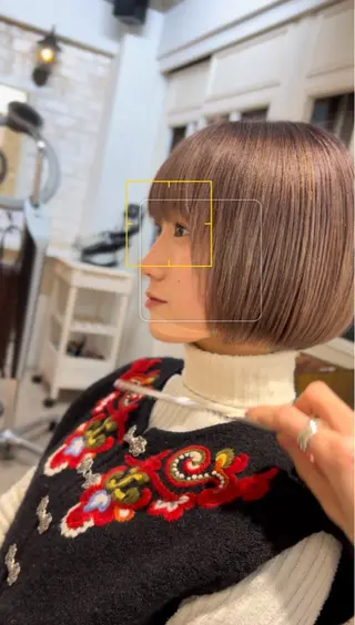 ショート カラー 渋谷　今泉ひろき 髪質改善×美髪矯正のヘアスタイル