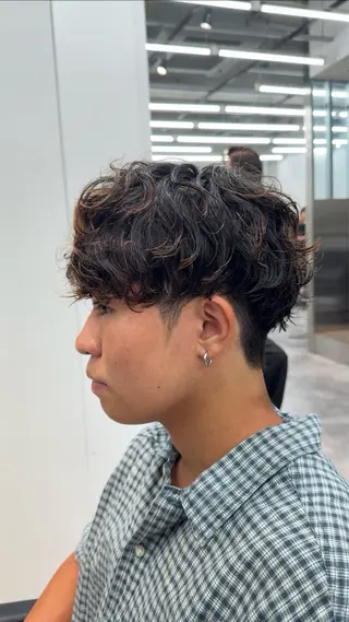 パーマ マッシュパーマ fifth岡村優作のヘアスタイル