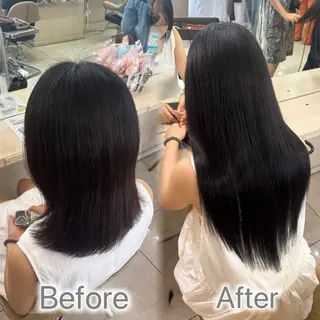 ロング カラー ヘアアレンジ メンズ 羽エク指名No1✨️ シールエク🌙しぇるのヘアスタイル