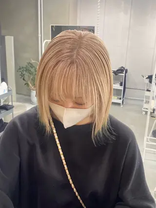 ミディアム カラー 前橋 姫奈のヘアスタイル