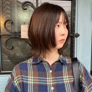 ミディアム ナチュラルヘア 🌱/久留米/あまのヘアスタイル