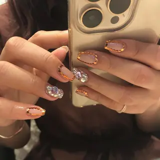 ネイル パラあり！フィルイン 美フォルムのネイルデザイン