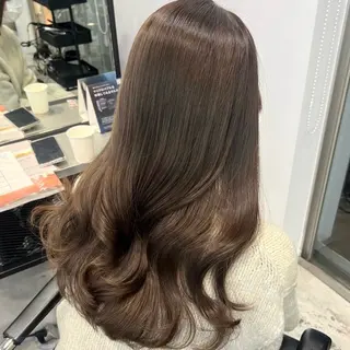 セミロング カラー うる艶カラー /縮毛矯正✨レオンのヘアスタイル