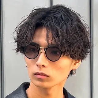 ミディアム パーマ ヘアアレンジ メンズ fifth 石川 凪のヘアスタイル