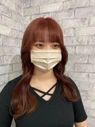 ミディアム カラー パーマ ヘアアレンジ メンズ キッズ ネイル マツエク・マツパ アイブロウ 似合わせカラー♡髪質 改善🎀サトカ🍒のヘアスタイル