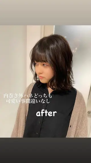 ミディアム 藤田 遼のヘアスタイル