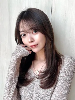 セミロング 🧡くびれヘア/前髪 顔周り🧡久原結衣のヘアスタイル
