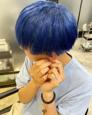 ショート カラー パーマ ヘアアレンジ メンズ 【池袋/スパイキー ショート】ⓝⓘⓜⓤのヘアスタイル